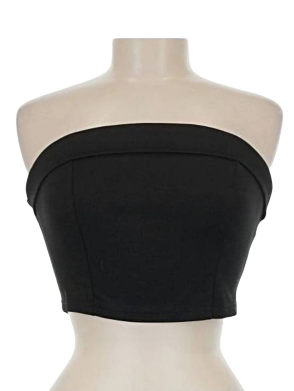NWT Cider Crop Top Black Strech Fold Over Medium
